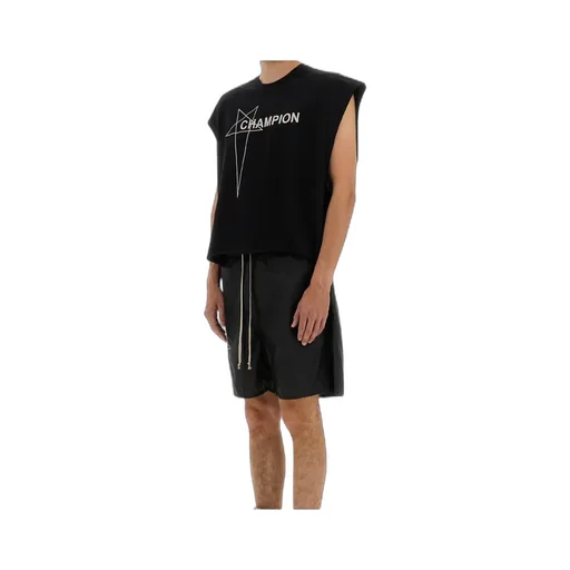 Rick Owens X Champion Logo Detailed T-Shirt