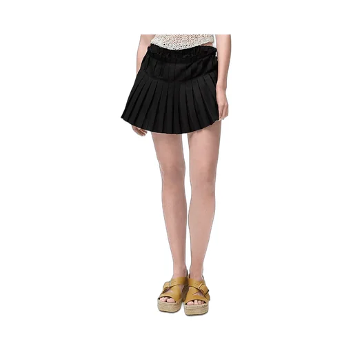 Pleated Shorts In Viscose And Linen