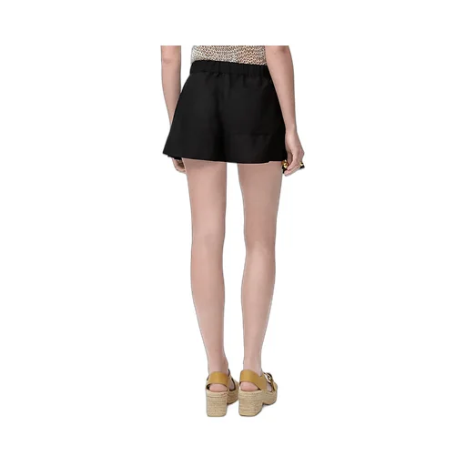 Pleated Shorts In Viscose And Linen