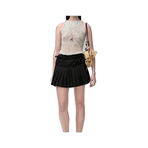 Pleated Shorts In Viscose And Linen