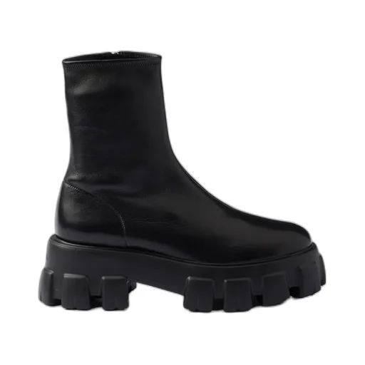 Prada Round-Toe Zipped Boots