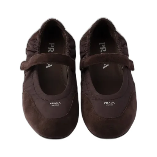 Prada Round-Toe Mary Jane Ballerinas