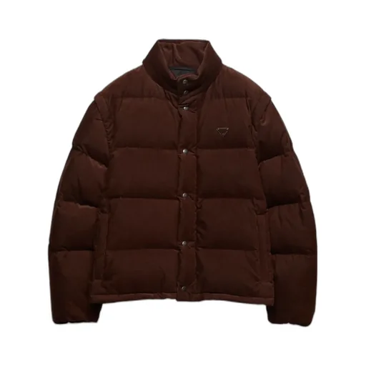 Prada Triangle-Logo Button-Up Jacket