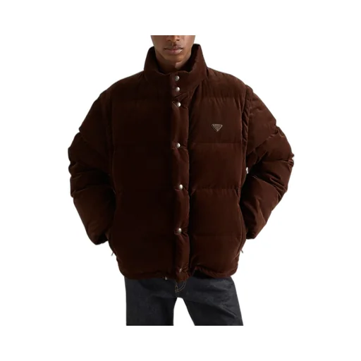 Prada Triangle-Logo Button-Up Jacket