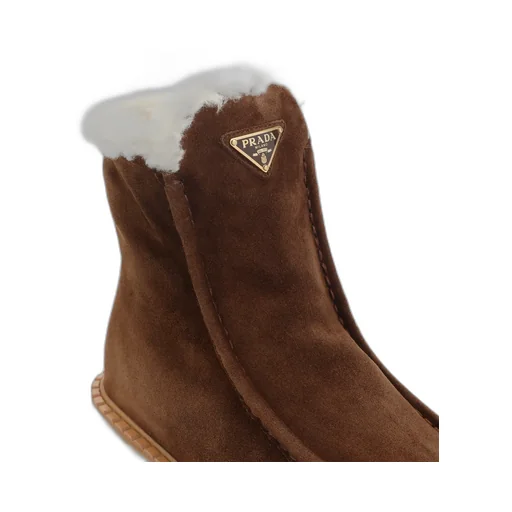 Prada Round-Toe Ankle Boots