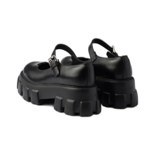 Prada Triangle-Logo Flat Shoes