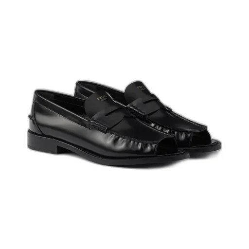 Prada Logo-Printed Penny Loafers