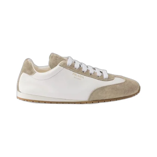Prada Panelled Lace-Up Sneakers