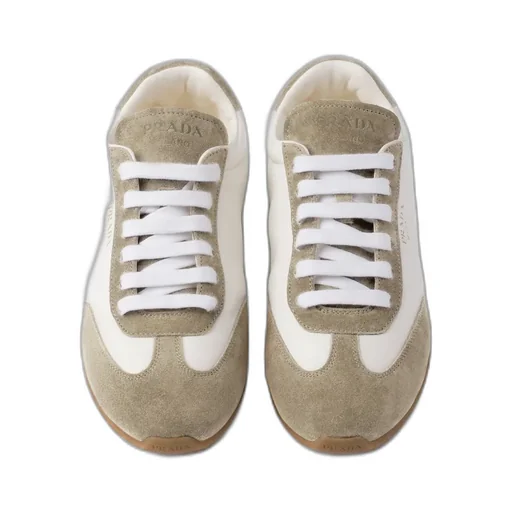 Prada Panelled Lace-Up Sneakers