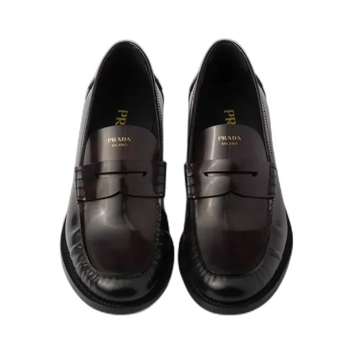 Prada Ruched Slip-On Loafers