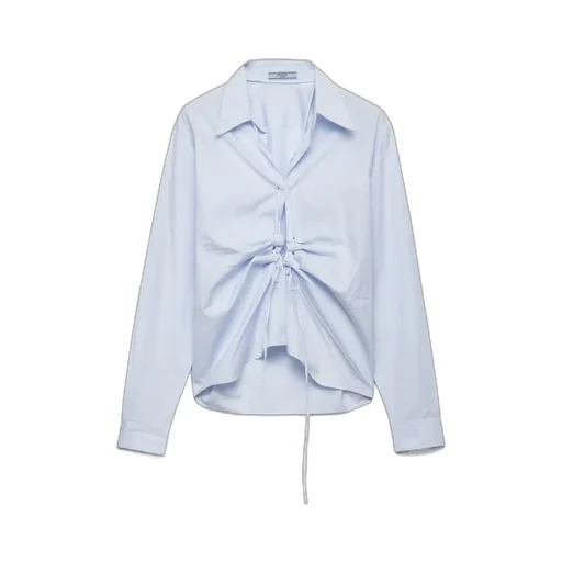 Prada Long-Sleeved Ruched Shirt