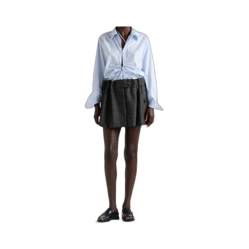 Prada Long-Sleeved Ruched Shirt