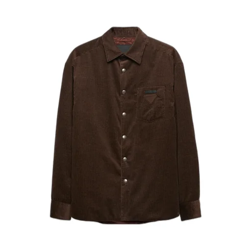 Prada Logo Detailed Long-Sleeved Shirt