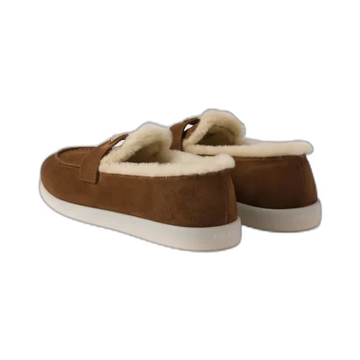 Prada Logo Plaque Slip-On Loafers