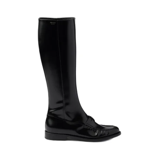 Prada Ruched Zipped Boots