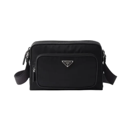 Small Re-Nylon And Saffiano Leather Shoulder Bag