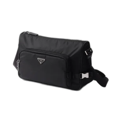 Large Re-Nylon And Saffiano Leather Shoulder Bag