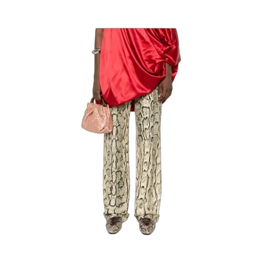 Dries Van Noten Printed High-Rise Trousers