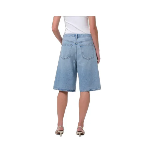 Agolde High-Waisted Knee-Length Denim Shorts