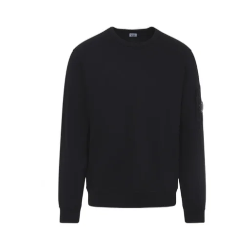 C.P. Company Lens Detailed Light Fleece Crewneck Sweatshirt