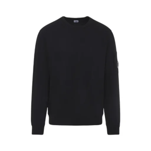 C.P. Company Lens Detailed Light Fleece Crewneck Sweatshirt