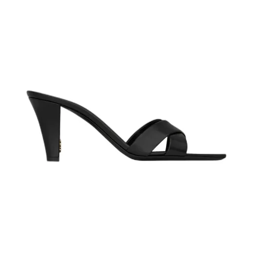 Saint Laurent Jill Crisscrossed Square Toe Mules