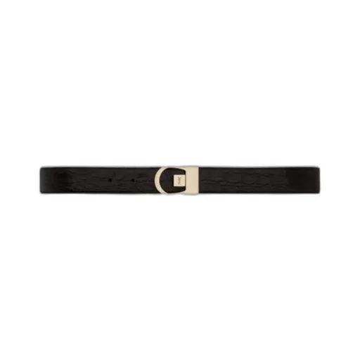 Saint Laurent Logo Engraved Reversible Belt