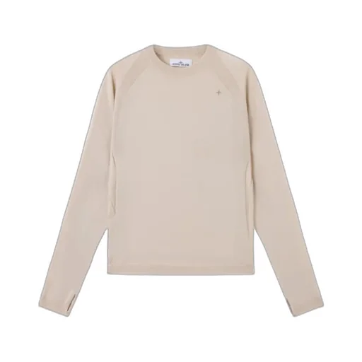 Crewneck Jumper With Thumb Holes At Cuffs