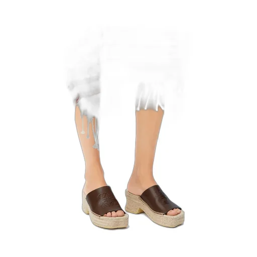 Loewe Petal Espadrille Platform Slides