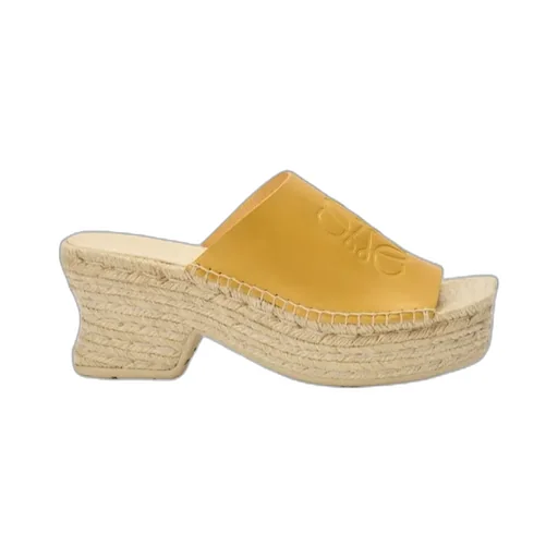 Loewe Petal Espadrille Platform Slides