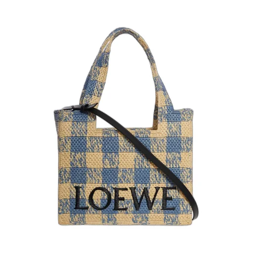 Loewe Font Medium Checked Tote Bag