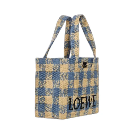 Loewe Font Medium Checked Tote Bag
