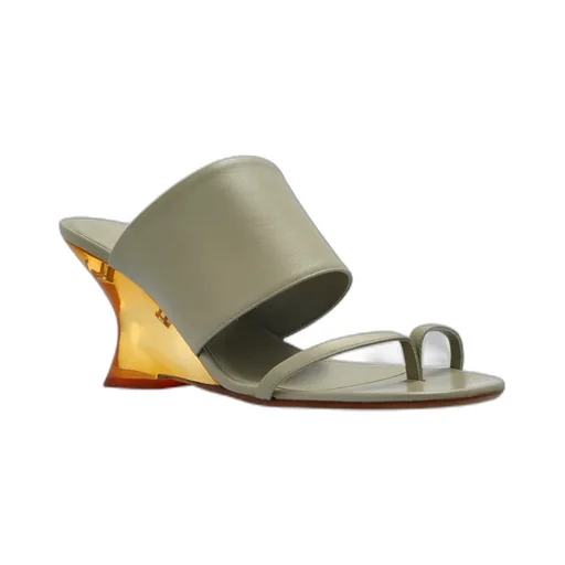 Round Toe Wedge Sandals