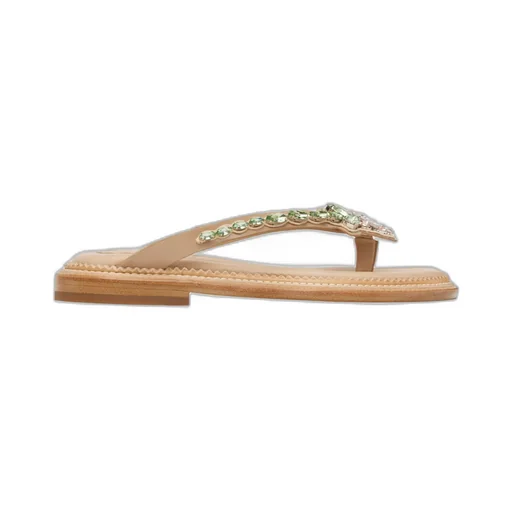 Embellished Flower Flip-Flops