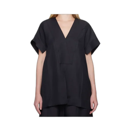 Studio Nicholson V-Neck Short-Sleeved Top