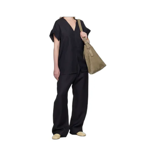 Studio Nicholson V-Neck Short-Sleeved Top