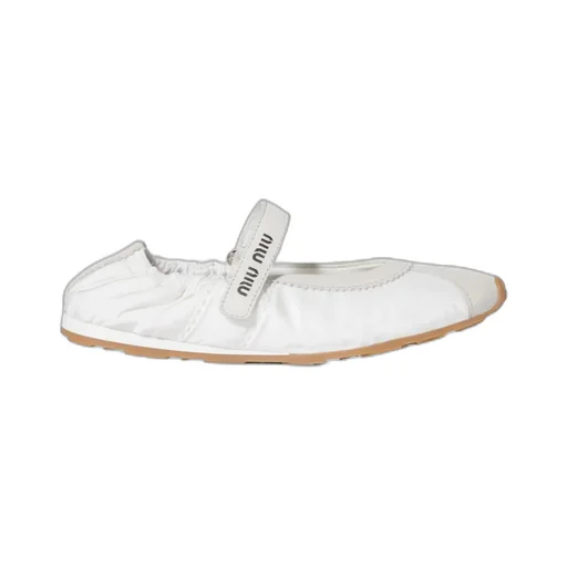 Plume Technical Fabric And Suede Ballerinas