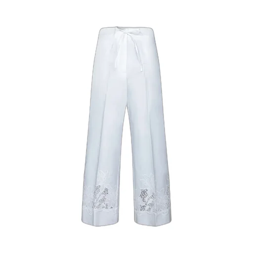 Wide-Leg Pants. Adjustable Drawstring Waist