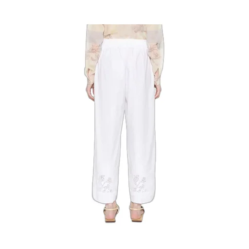 Wide-Leg Pants. Adjustable Drawstring Waist