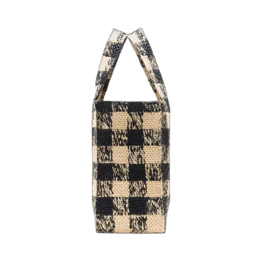 Large Loewe Font Tote In Raffia
