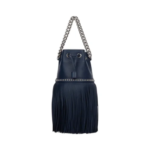 Carnival Fringed Studded Bucket Bag