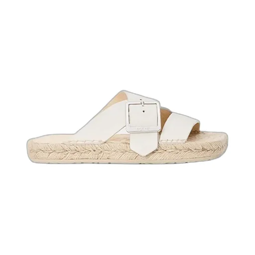 Petal Espadrille Slide In Soft Calfskin