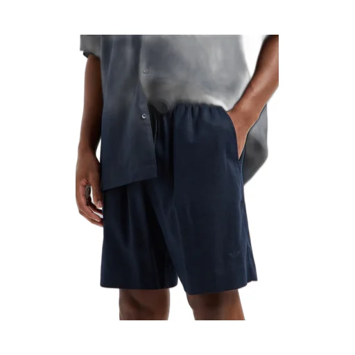 Emporio Armani Logo Embroidered Drawstring Shorts