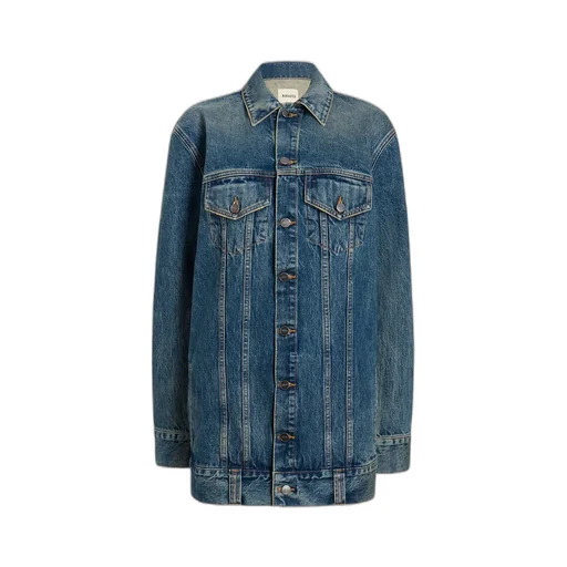Long-Sleeved Lapel Denim Coat
