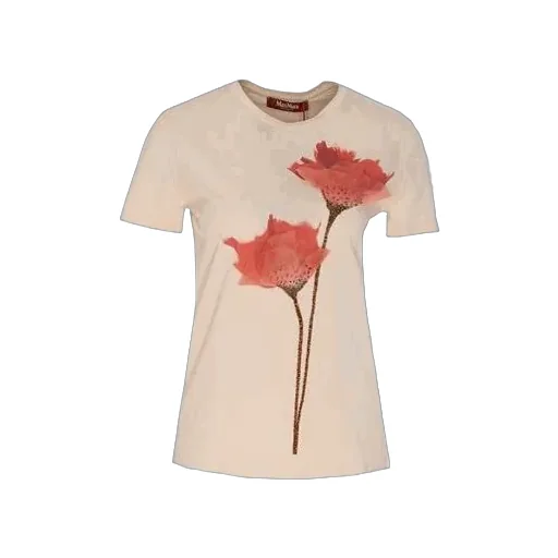 Max Mara Studio Azzurro Floral Embellished T-Shirt