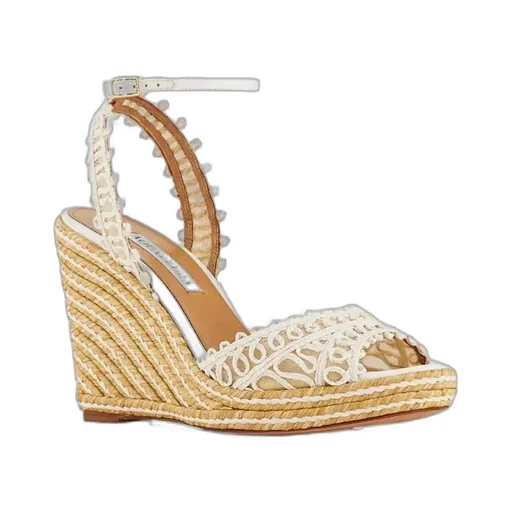 Aquazzura Ankle-Strap Wedge Espadrilles