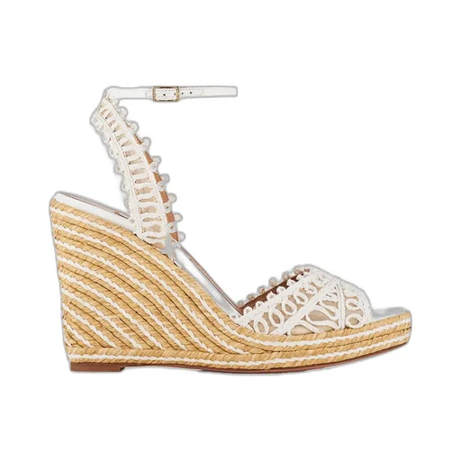 Aquazzura Ankle-Strap Wedge Espadrilles