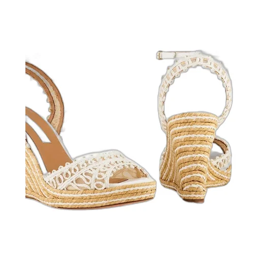 Aquazzura Ankle-Strap Wedge Espadrilles
