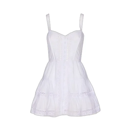 Charo Ruiz Ibiza Lace Trim Mini Dress