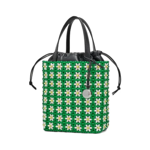 Mini Tote In Beads And Lambskin